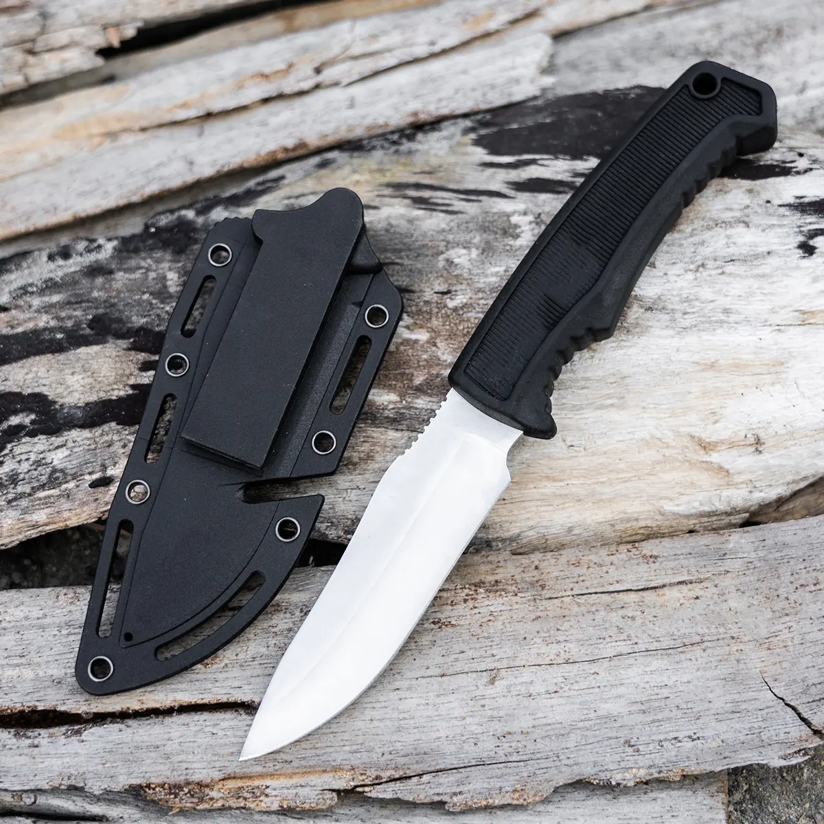 Fixed-blade outdoor knife — a portable EDC multifunctional outdoor adventure knife with sheath and G10 handle; easy to carry; climbing and fishing tool; camping essential; survival gear; dedicated for campers and hikers; an excellent gift for men.