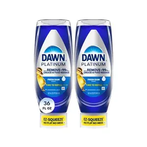 Dawn Platinum EZ-Squeeze Dish Soap, Dishwashing Liquid, Fresh Rain, 2x18oz Bundle Dawn Platinum EZ-Squeeze Dish Soap, Dishwashing Liquid, Fresh Rain, 2x18oz Bundle