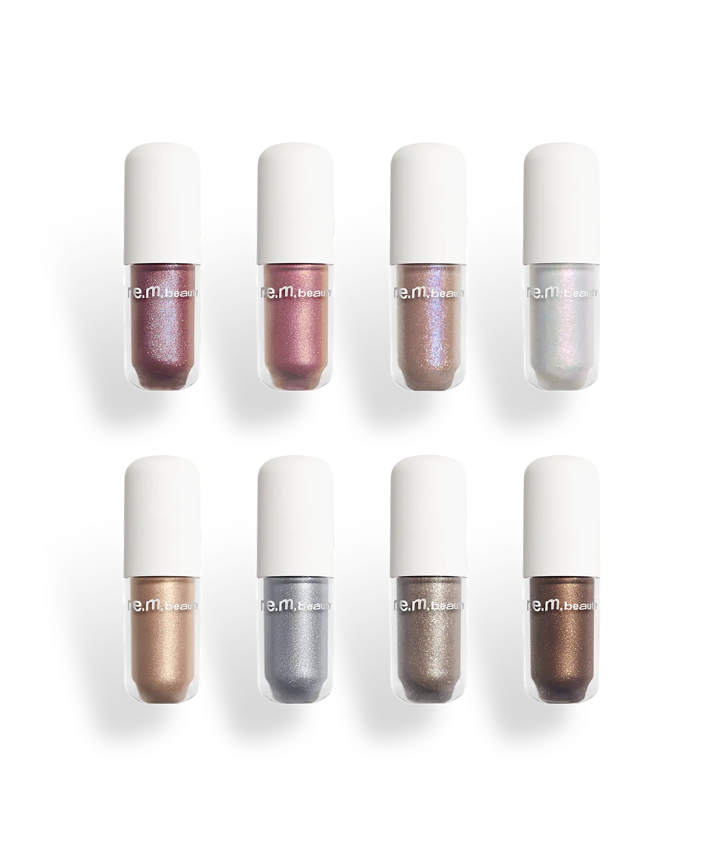 r.e.m. beauty by Ariana Grande starlet fantasy set of 8 - liquid lustrous eyeshadow - highly pigmented, clean makeup, long-wearing, waterproof, shimmering tones