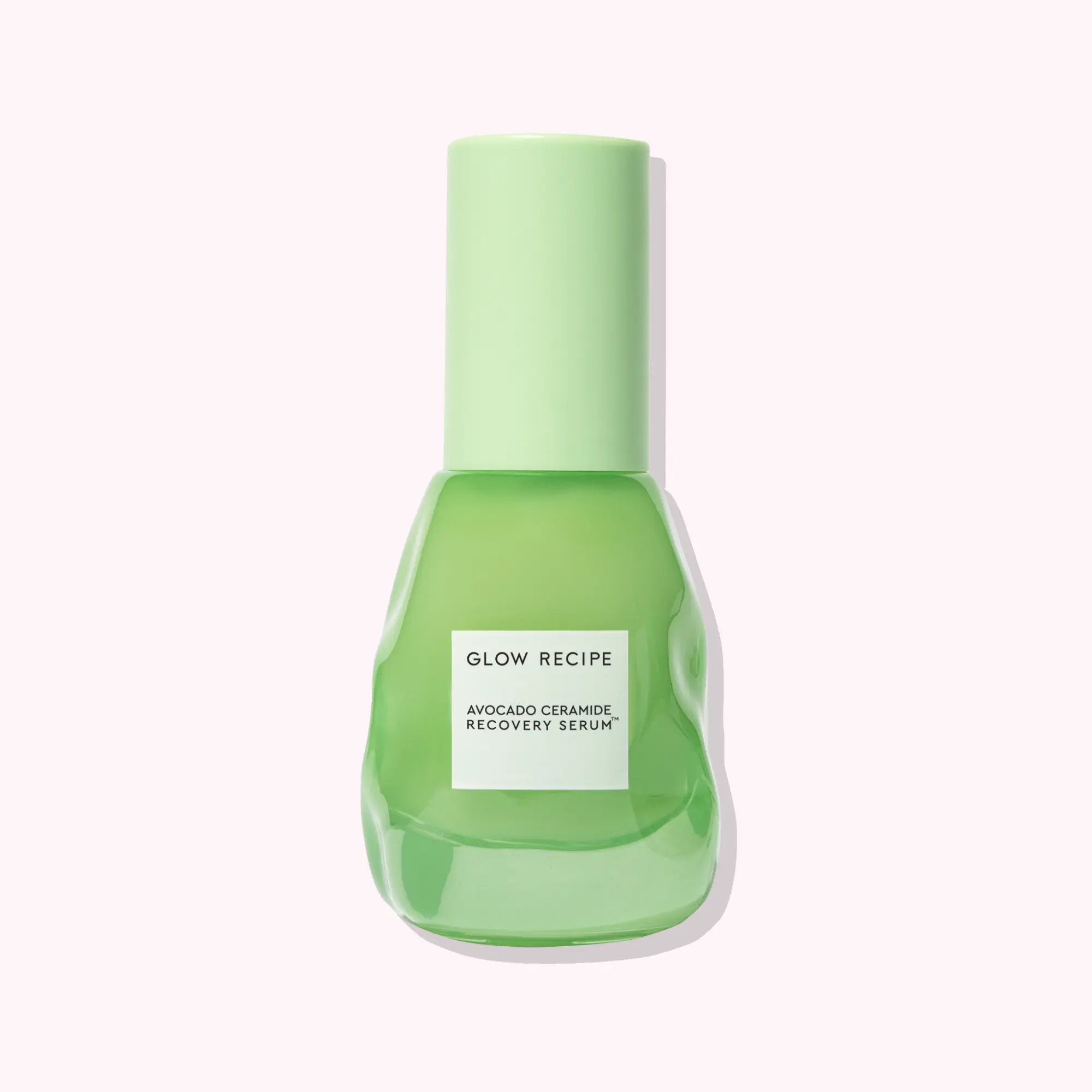 Glow Recipe Avocado Ceramide Recovery Serum (30ml) - Lightweight Milky Rice-Infused Skincare Serum, Restore Skin Barrier, Calm Hydrate, Redness Reduction, Glow Up, Natural Jasmine Beauty, Dewy Skin, Adults, Cruelty-Free, Alcohol-Free, Calming Peptides