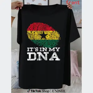 African Pride Ghana DNA Tee – Cotton Short Sleeve Flag Graphic T-Shirt