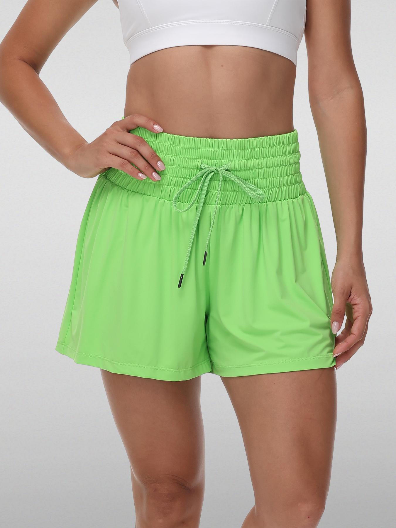 2Piece/2Sets Flowy Athletic Shorts for Women Workout Running Gym Yoga Sport Short Pants Sweat Tennis Skirt Skort High Waisted with Pockets Biker Spandex Cute Comfy Lounge Trendy Clothes Casual Summer