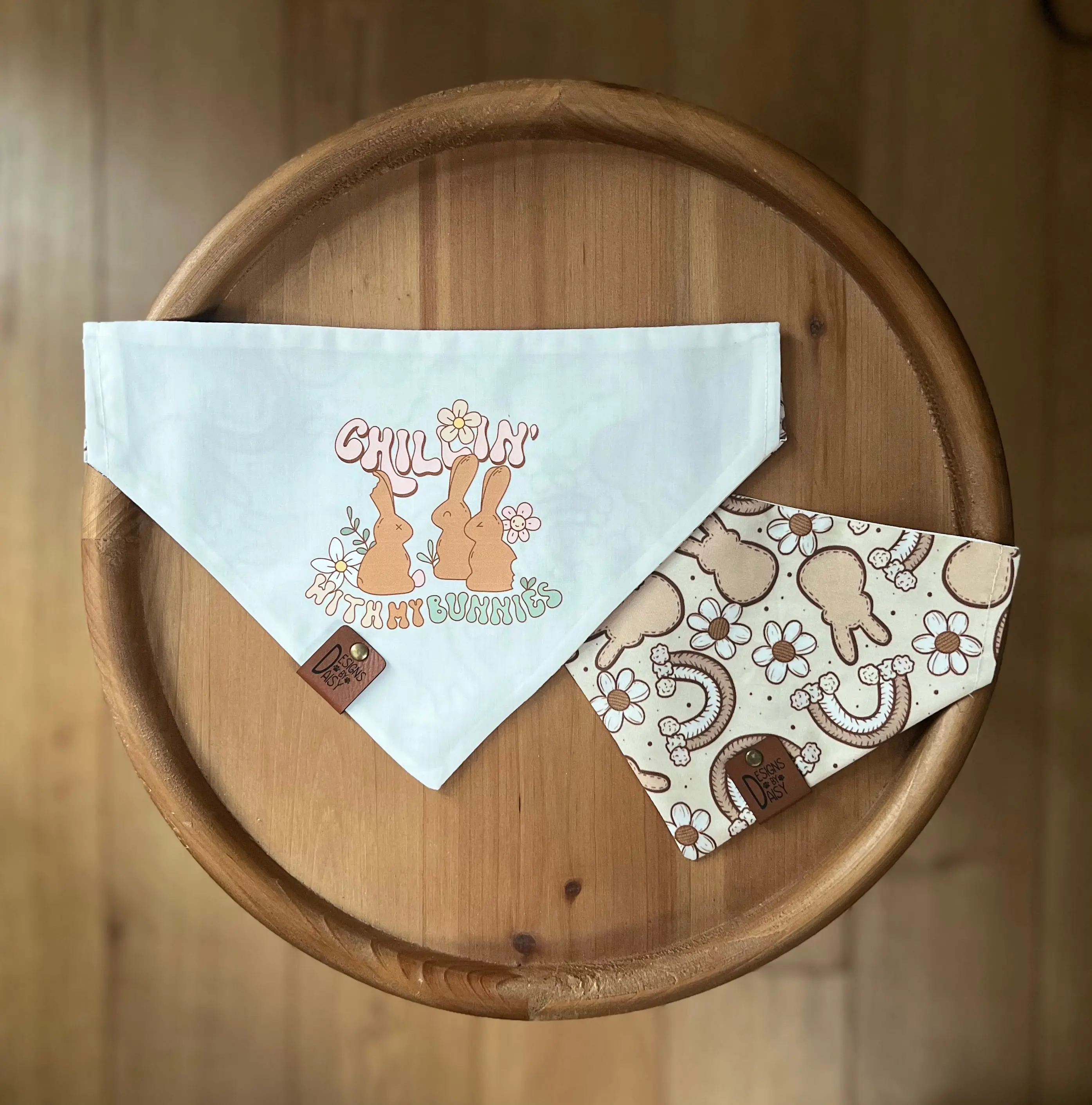 Chillin' With My Bunnies / LAST CHANCE / Reversible / Over-the-Collar / Pet Bandana / CLEARANCE