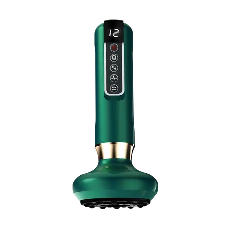 12-Speed Intelligent Cupping & Scraping Instrument for Adults - Battery-Powered Wireless Heatable Massage Device with USB Port, Electric Breathing Warm Heating, Large Suction, Low Back & Abs Pain Relief, Winter Gift