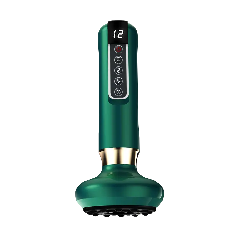 12-Speed Intelligent Cupping & Scraping Instrument - Battery-Powered Back Health Solutions Device with Electric Breathing Heating, Cordless Large Suction, USB Rechargeable for Adults' Back, Abs, Winter Gift