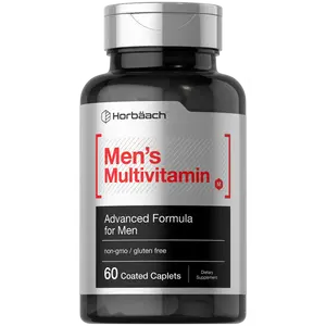 Horbäach Mens Multivitamin | 60 Caplets | Advanced Formula | with Vitamin C, D, Magnesium, Minerals & More | Non-GMO & Gluten Free Supplement