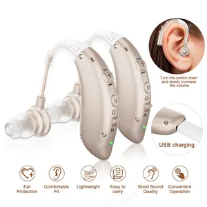 F&KCOPTEE Hearing Aid for Adults – Rechargeable Behind-the-Ear Hearing Amplification with Enhanced Sound Clarity aid with Magnetic Charging Case Noise Reduction - Natural Sounding Healthcare Kit