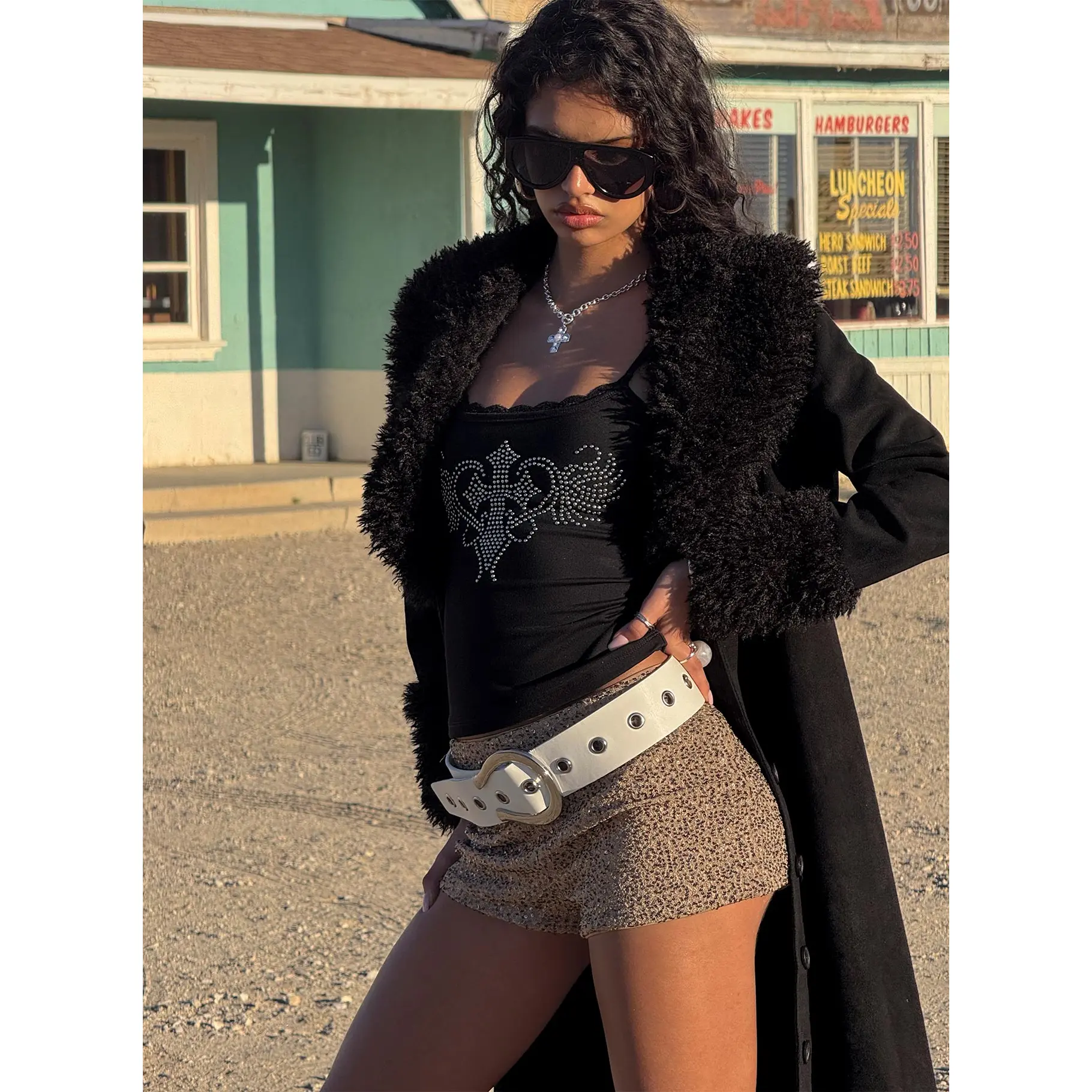After Party Shearling Jacket Black After Party Shearling Jacket Black