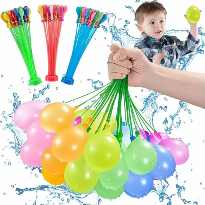 444PCS Self-Sealing Water Balloons, Instant Fill Quick Tie Water Balloons for Summer Outdoor Activities, Bulk Water Bomb Balloons for Kids Adults Pool Party Favors