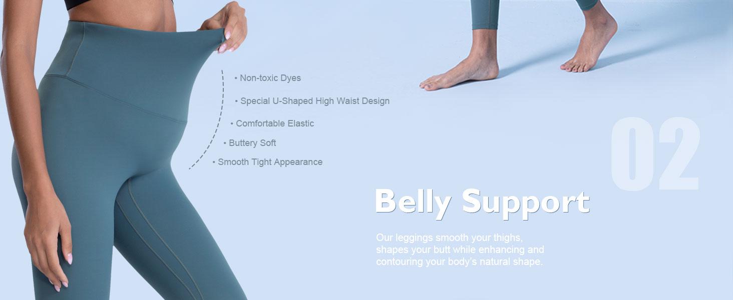 POSHDIVAH Women's Maternity Leggings Over The Belly Pregnancy Yoga Pants Active Wear Workout Leggings skinny pant cute maternity outfits solid pregnancy supply