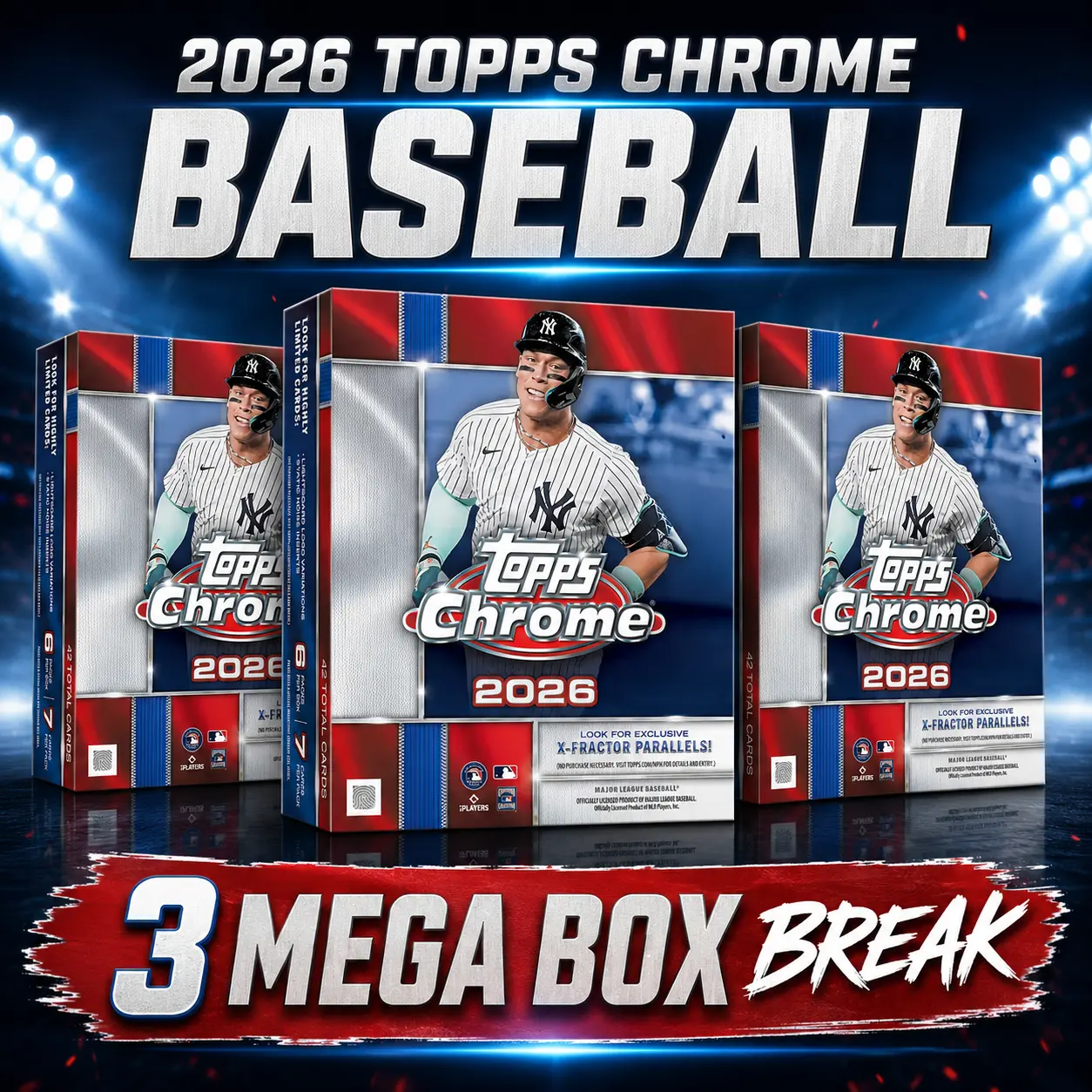 Break #112 (3) 2026 Topps Chrome Baseball Megas