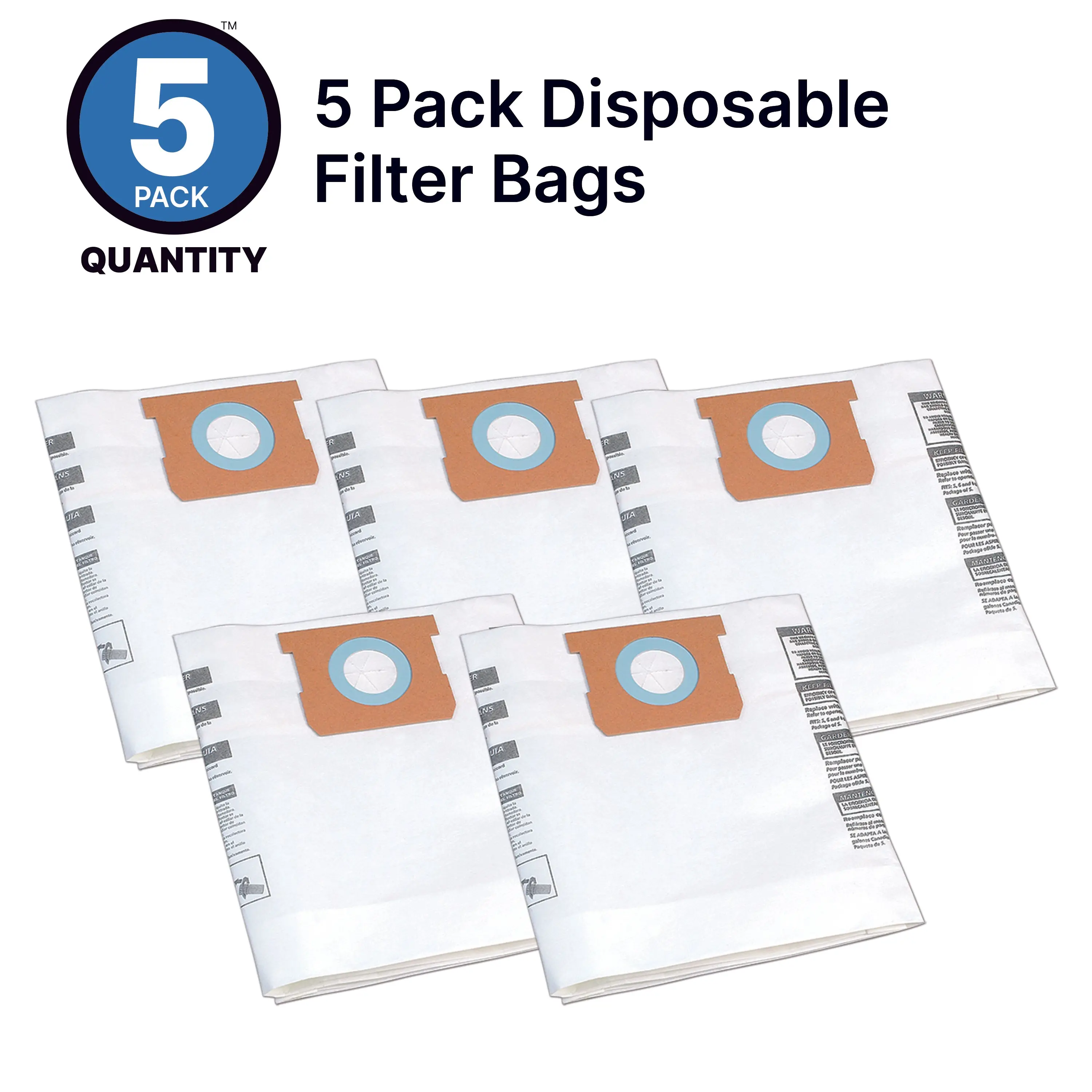 Shop-Vac 5-8 Gallon Disposable Filter Bags (5 pack)