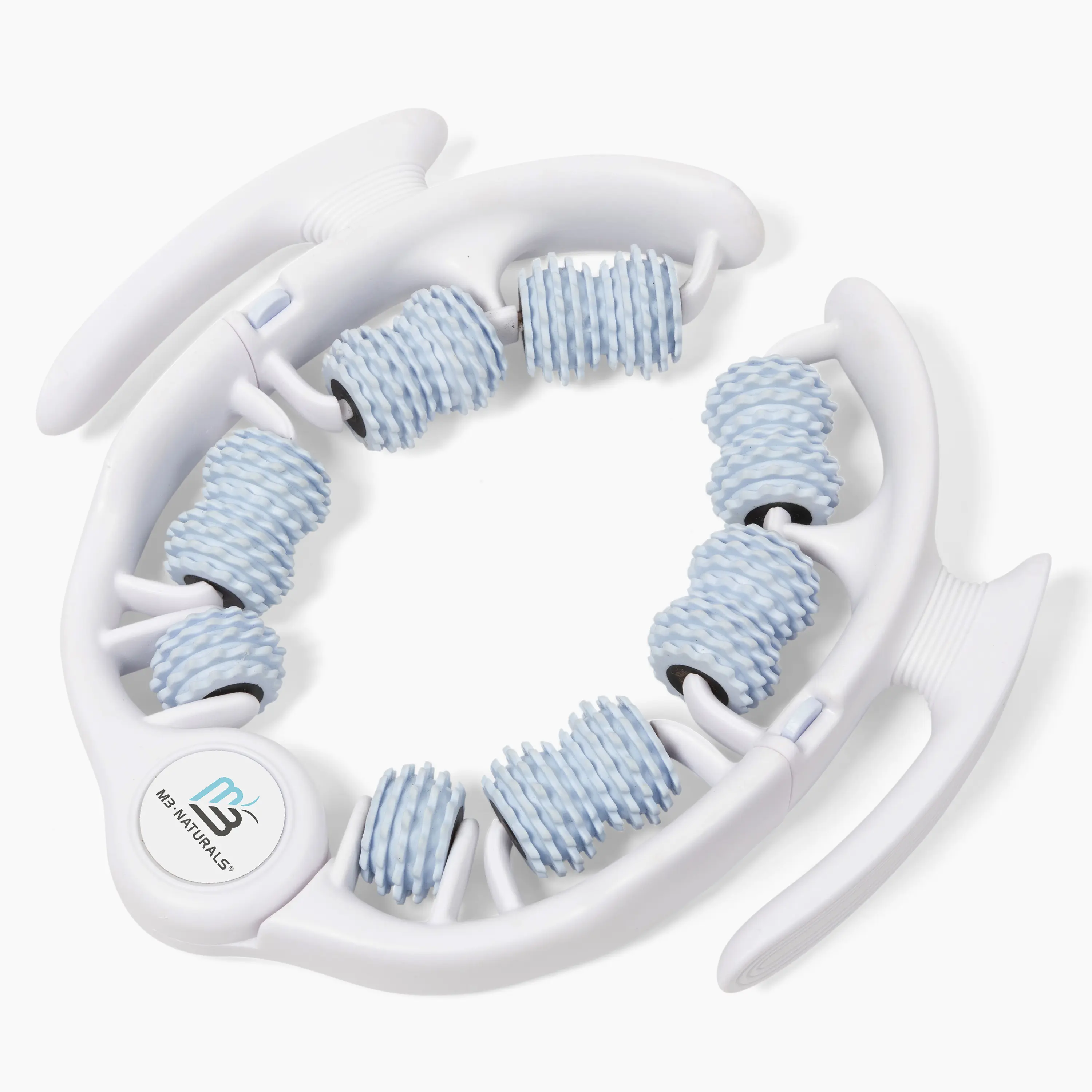 M3 Naturals Anti Cellulite Roller & Lymphatic Drainage Massager - Fascia Blaster for Contoured & Smoother Skin - Tool for Sore Arms, Legs, Stomach & Buttocks - Body Care - Pilates Equipment Blood Flow Daily Cosmetic Body Shaping Tool