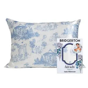 Bridgerton x Kitsch Satin Pillowcase in Garden Toile