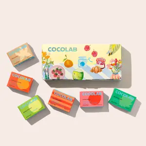 COCOLAB Spring Cocofloss Minis Sampler, Limited-Edition, 6x Travel Size, Ultra-Cleansing Dental Floss, Delightful Mint, Young Coconut, Cara Cara Orange, Wild Strawberry, Lychee Breeze, Vanilla Bean, "Cat's Sunday Brunch" Set