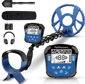 Metal Detector for Adults Waterproof-Professional Higher Accuracy Gold Detector with LCD Display,5 Mode,Advanced DSP Chip 12" Coil(Blue) Home