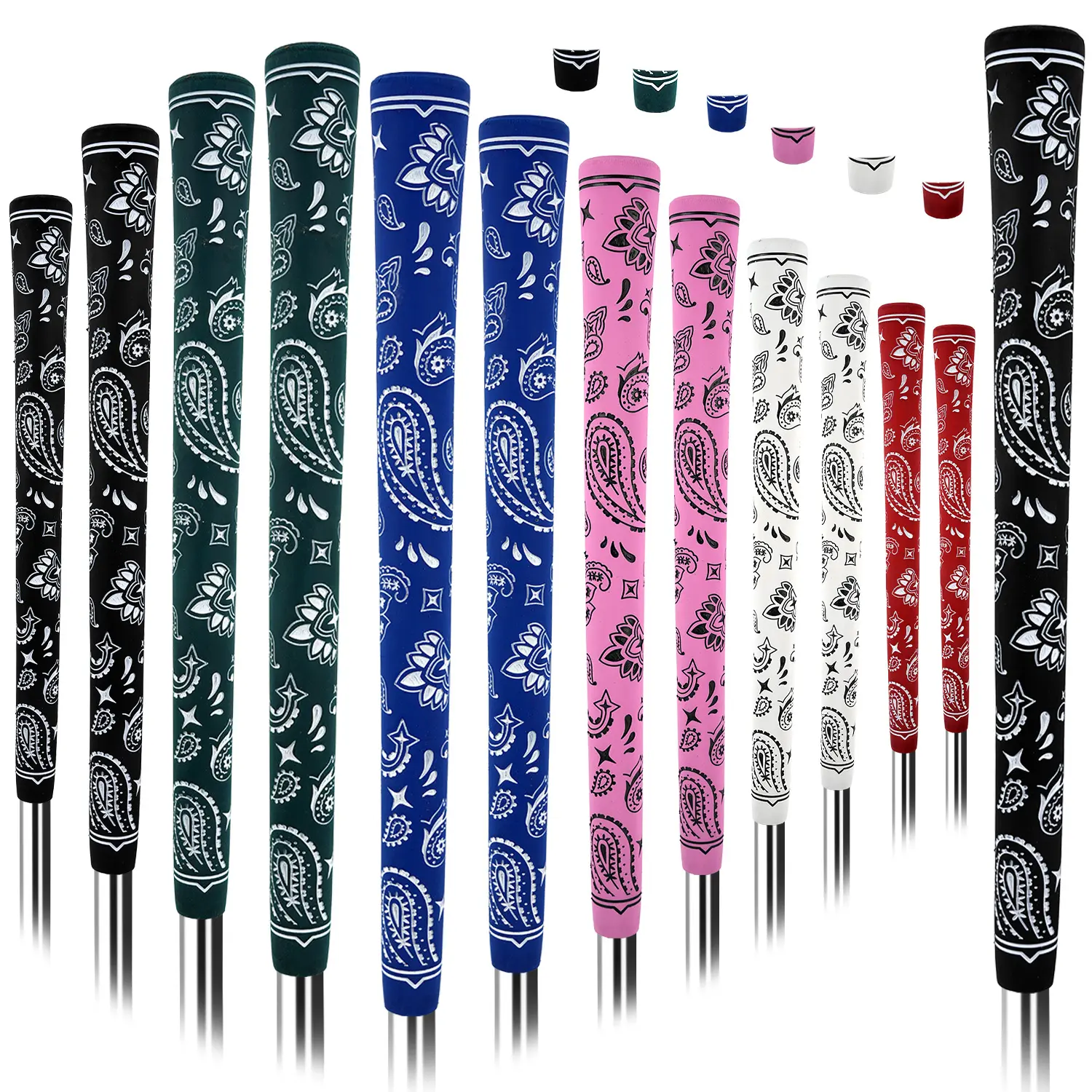 WUDAY High-quality Non-slip Rubber Golf Grip Featuring Exquisitely Engraved Patterns A Golf Gift professional club grip natural rubber durable anti-slip design Blue Anti-Slip Golf Club Grip Set Golf Clubs Golf Irons