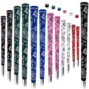 WUDAY High-quality Non-slip Rubber Golf Grip Featuring Exquisitely Engraved Patterns A Golf Gift professional club grip natural rubber durable anti-slip design Blue Anti-Slip Golf Club Grip Set