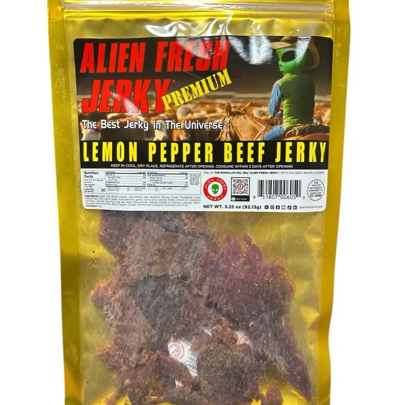 Alien Fresh Jerky Lemon Pepper 3.25 oz