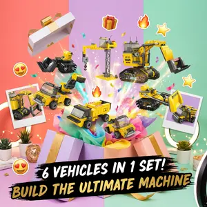 Engineering Construction Vehicle Building Blocks for Kids, STEM Educational Assembly Toy, Fun Learning & Activity Set, Birthday Gift for Boys & Girls