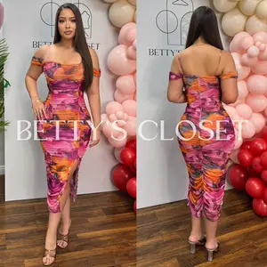 Anahi Floral Mesh Midi Dress