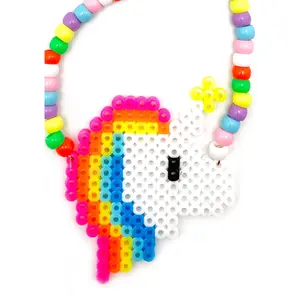 Electric Unicorn Rave Kandi Necklace
