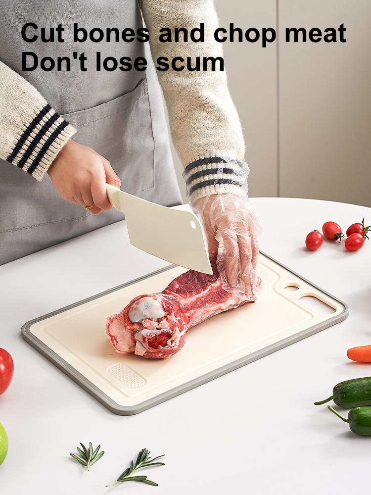 UFORU Plastic  Chopping Board,Kitchen-Safe, BPA-Free, Non-Slip Design, Ideal for Cooking and Camping, Dishwasher Safe, Double-Sided Use, Handle Included, Dimensions 15.8“ x 10.6” x 0.6", Stylish Kitchenware,