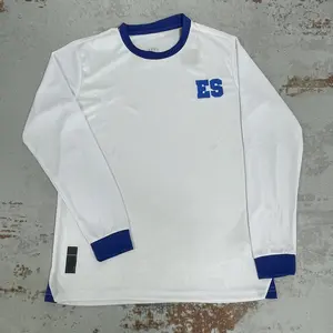 2025 El Salvador National Team Away Long Sleeve Soccer Jersey Fans Version