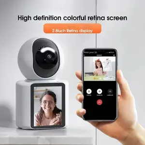 Two-Way One-Touch Video Calling WiFi Security Camera with Mobile Remote Intercom, Smart Tracking, Voice Activation, Night Vision, Ultra HD — Ideal for Elderly & Child Care，bodycam