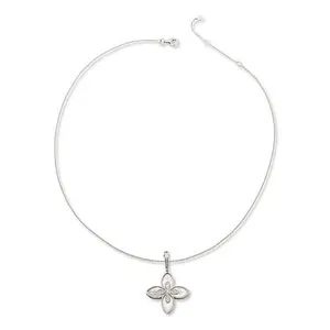 Colleen Lopez Sterling Silver 1/10ctw Diamond Pendant with Chain