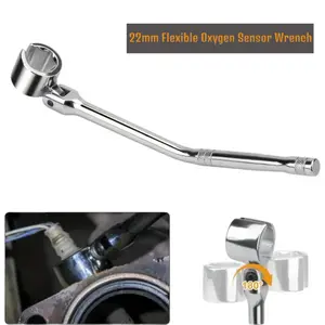 7/8" 22mm Flexible Head Oxygen Sensor Wrench Tool - Heavy Duty O2 Sensor Removal Tool,Socket Wrenches for Car Household Repair, contour handle Tool kit