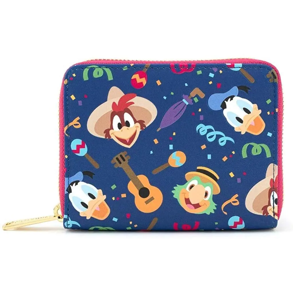 Loungefly Disney Three Caballeros Zip-Around Wallet - 707 Street Exclusive, Wallet Card Holder, Zipper Wallet Design, Character Graphic Women's Wallets