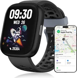 Fitness Tracker for Kids No APP No Phone Needed, Compatible with Apple Find My, 1.83" Smart Watch, Heart Rate, Sleep Monitor, IP68 Waterproof, Step Counter, Gifts for Girls Boys Teens 5-16