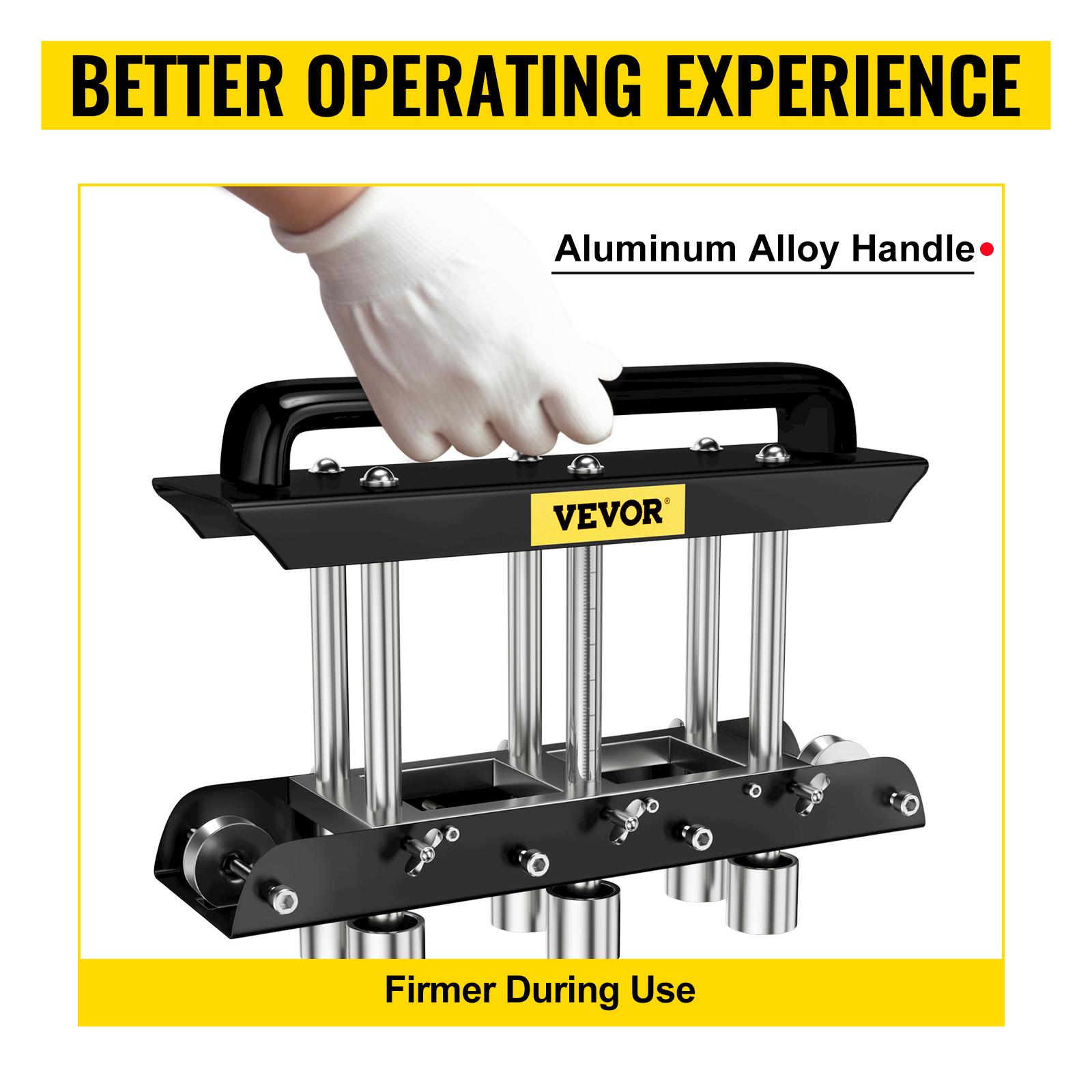 VEVOR Three-Station Edge Roller, Large Radius, 0-90° Bending Angle Sheet Metal Brake, Quickly Adjusts for Making 0.63\"-5.7\" Bends in 30-19 Gauge Steel, for Clean Crisp Bends in Metal Roofing Materia