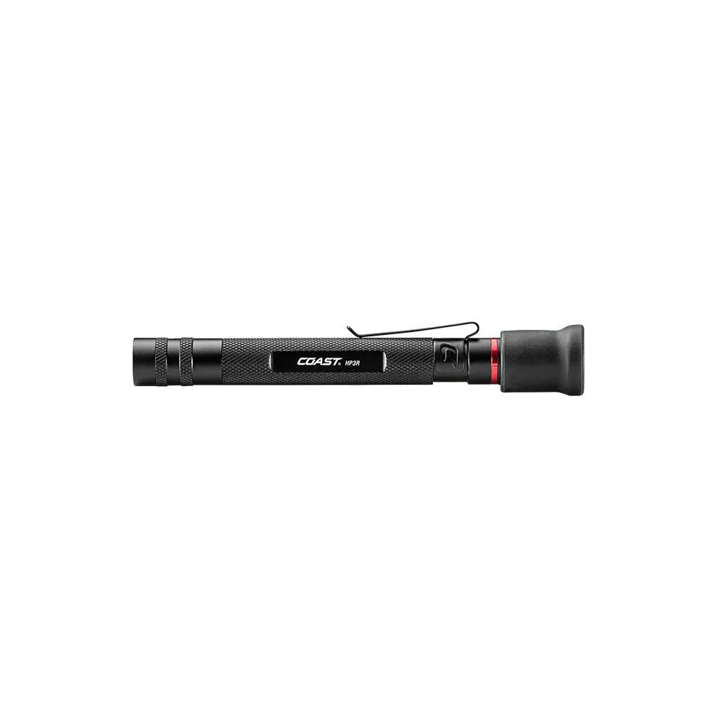 COAST HP3R 500 Lumen Rechargeable LED Penlight with TWIST FOCUS, Black