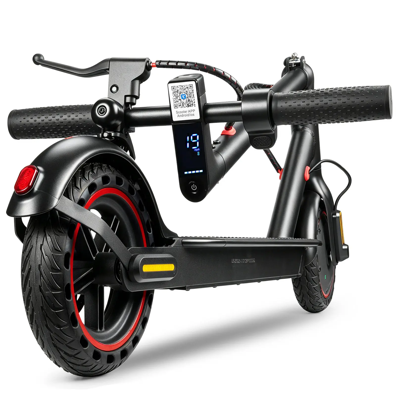 UrbanFish U5 PRO Electric Scooter, 19 MPH Max Speed, 21 Miles Range, 350-500W Motor, Long Range Battery, 8.5'' Solid Tires, Climbable, Dual Brakes, App, Foldable Portable Commuter Scooter, Perfect Gift for Adults Teens