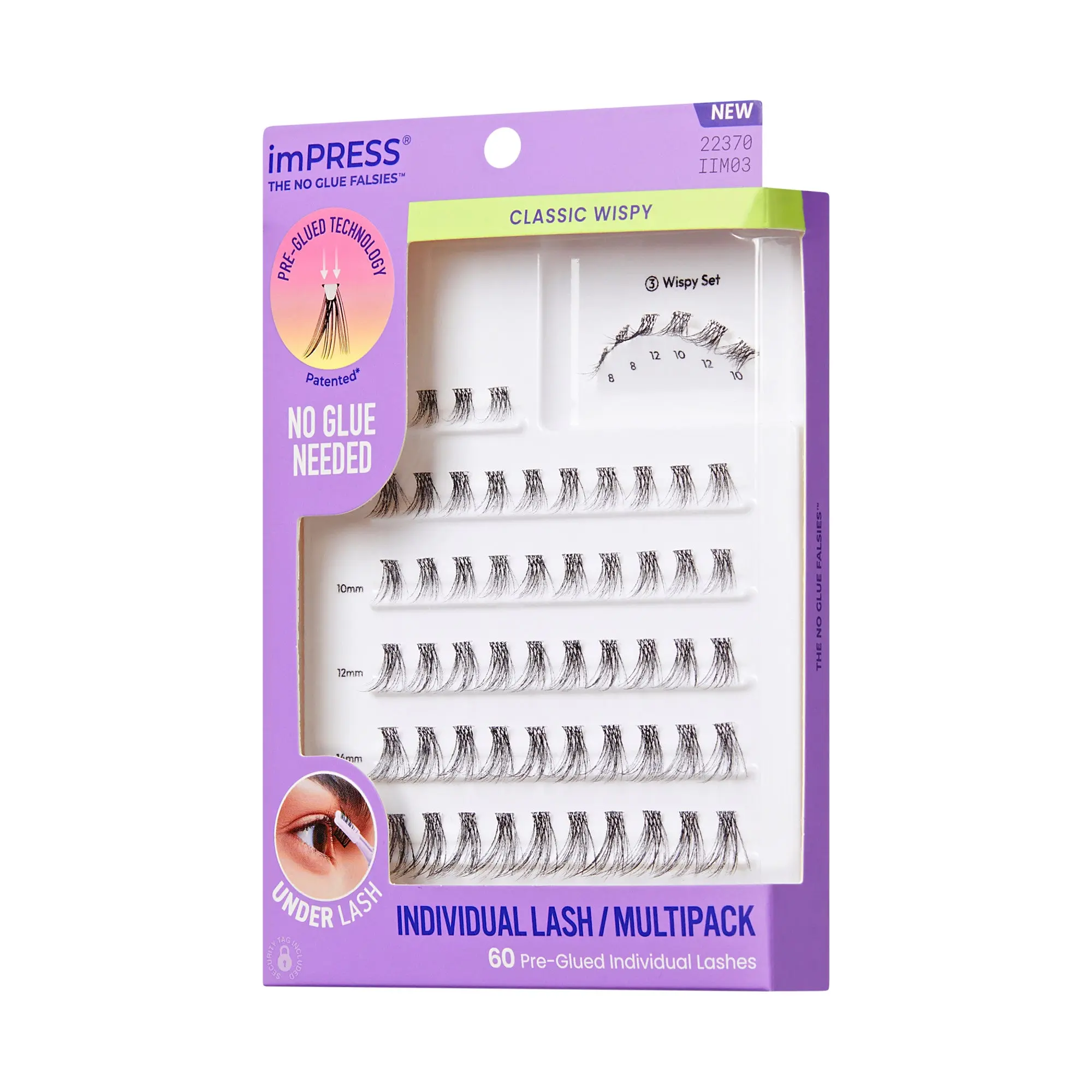Impress Falsies Pre-Glued Individual Lashes Multipack- Classic Wispy