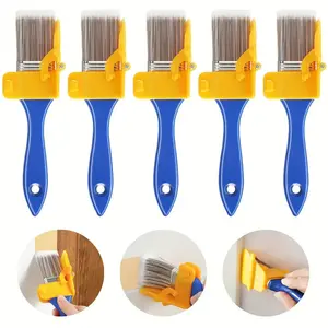 5Pcs 2-in-1 Edge Painting Brushes-Color Separation Paint Brush,Portable Paint Trimming Tools for oil,Ceilings DIY Home Renovation,Wall Painting Aid