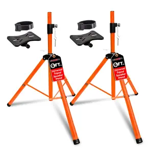 5 Core Speaker Stand Tripod Pair Heavy Duty Adjustable 72" Universal Mount for PA DJ Studio