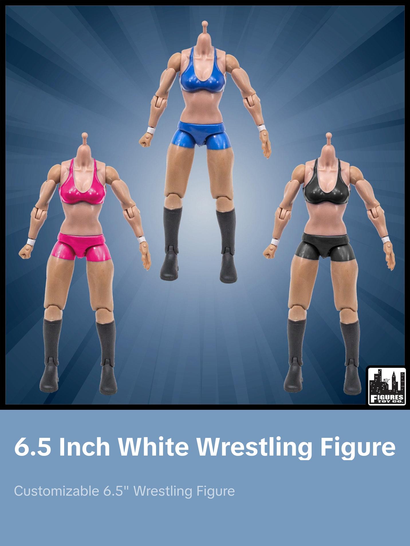 Generic 6.5 Inch White Female Wrestling Action Figure
