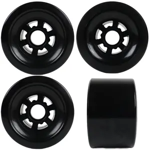 Longboard Wheels 83mm x 52mm 78A Black 4-Pack