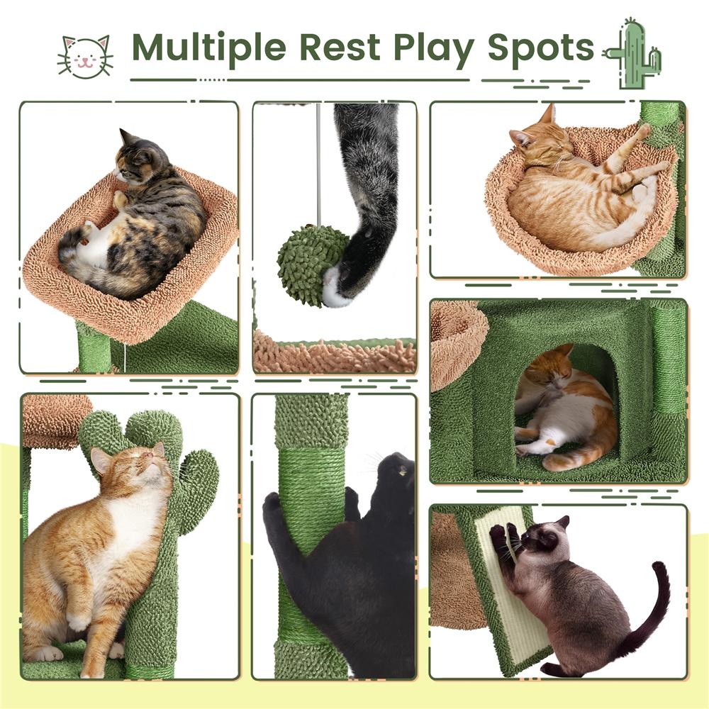 Yaheetech 23.5″ H 2-Level Christmas Cat Tree Tower Condo with Wide Perch and Scratching Posts Cat Pet Climbing Tower, Cat House Activity Center Furniture for Kittens, Cats and Pets Yaheetech 23.5″ H 2-Level Christmas Cat Tree Tower Condo with Wide Perch and Scratching Posts Cat Pet Climbing Tower, Cat House Activity Center Furniture for Kittens, Cats and Pets