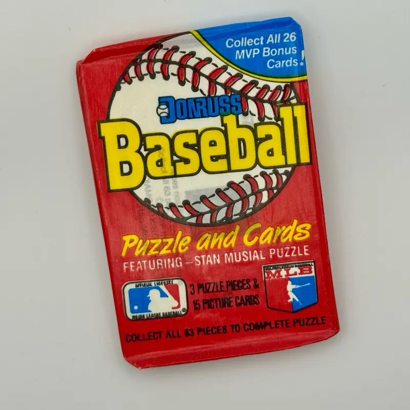 Donruss 1988 Baseball Sealed Wax Cards Featuring Stan Musial Puzzle & 26 MVP Bonus Cards Collectible Sports Memorabilia