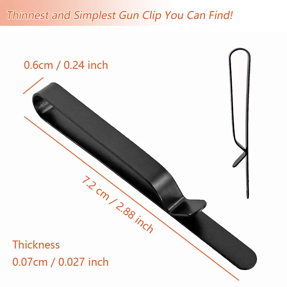 Unisex Slim Fit Belt Clip Holster for Handguns - IWB Compatible Concealment Accessory, Low Profile Minimalist Design, Easy Installation for All Pistols