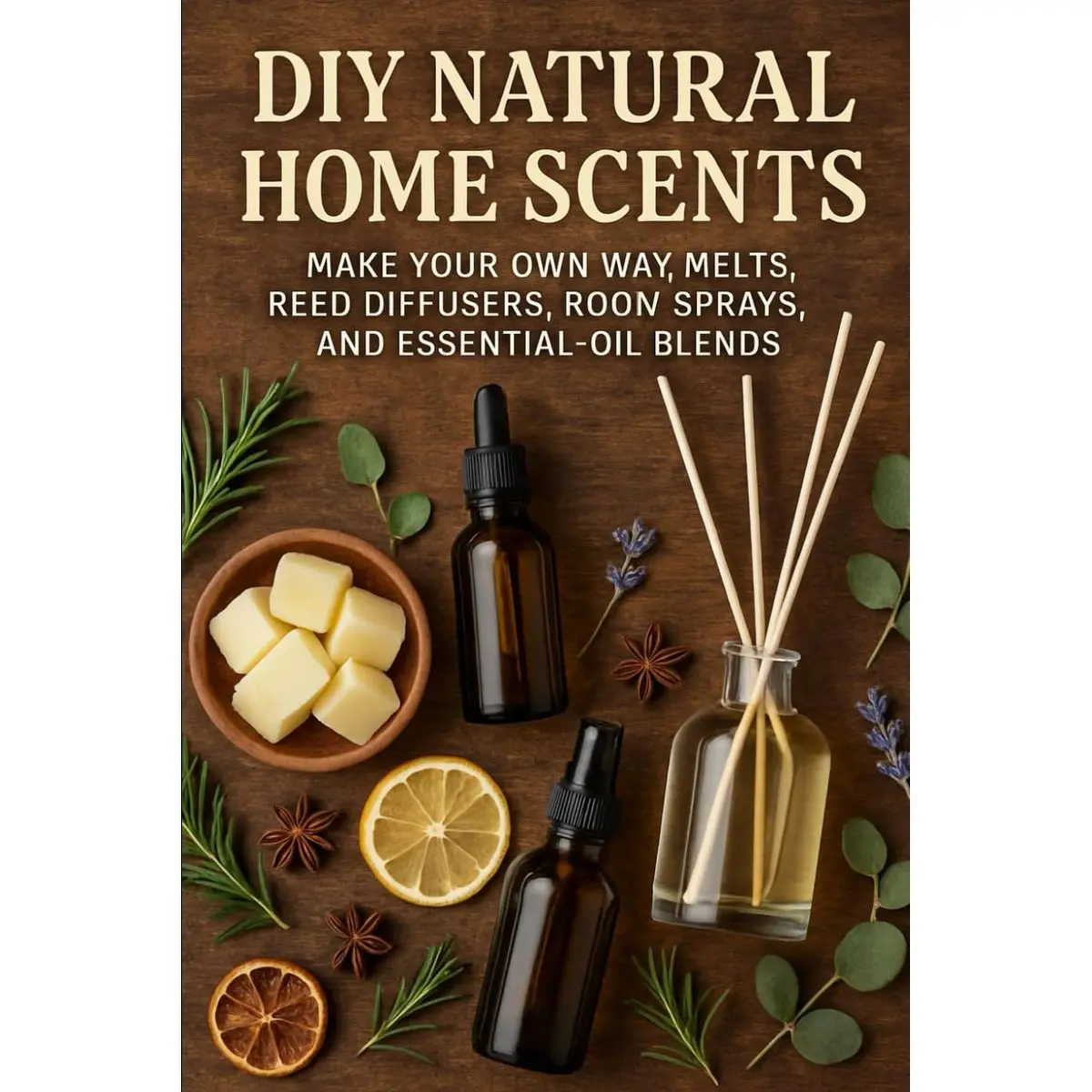 DIY Natural Home Scents: Make Your Own Wax Melts, Reed Diffusers, Room Sprays, and Essential-Oil Blends Paperback – December 2, 2025