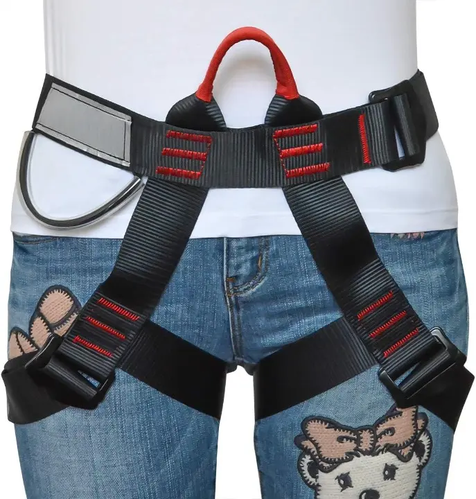 Safety Harness Climbing Belts, Safety Belt for Tree Climbing Outdoor Training Caving Rock Climbing Rappelling Equip, Half Body Guide Belt