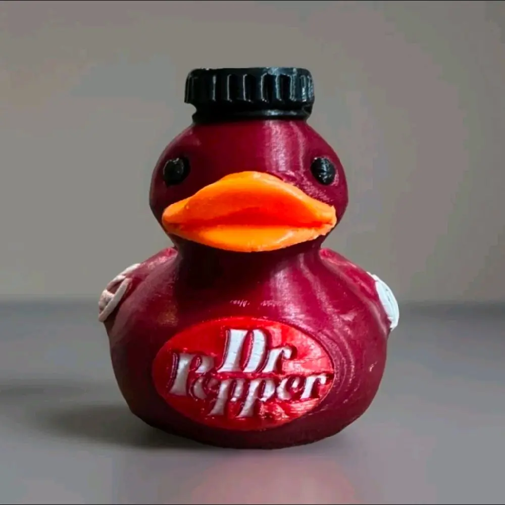 Vintage Dr. Pepper 3D-Printed Duck Figurine - Animal Collectibles, Room Decor Statue, Collectible Decor Ornament for Display, Decorative