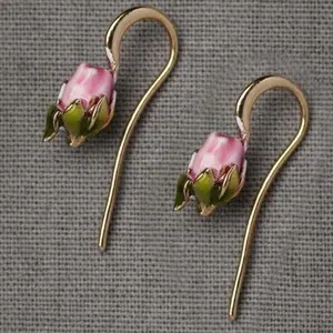 Women's Gold-Plated Tulip Earrings - Elegant Retro Floral Design, Ideal Gift for Valentine's Day, Suitablefor Parties, Weddings, Birthdays and Daily Wear, Timeless Accessory for All Seasons