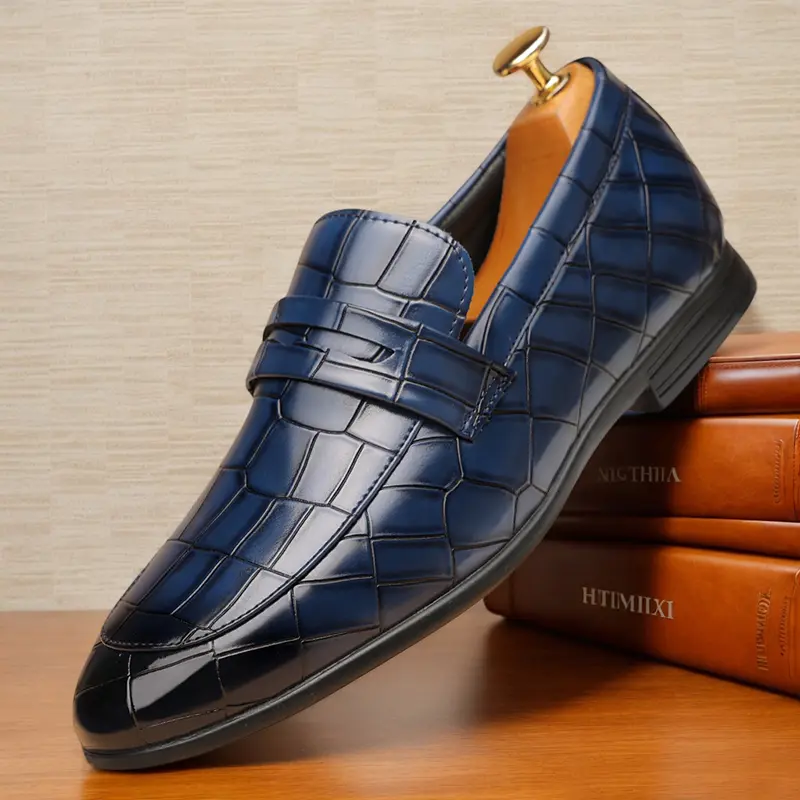 New large-size men's blue one-legged slippers, comfortable non-slip rubber sole durable shoes, men's shoes, fashionable and versatile 38696