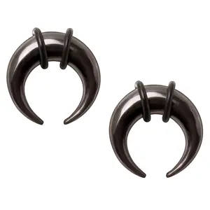 Buffalo Horn Pincher Taper Plugs with O Rings - Pair